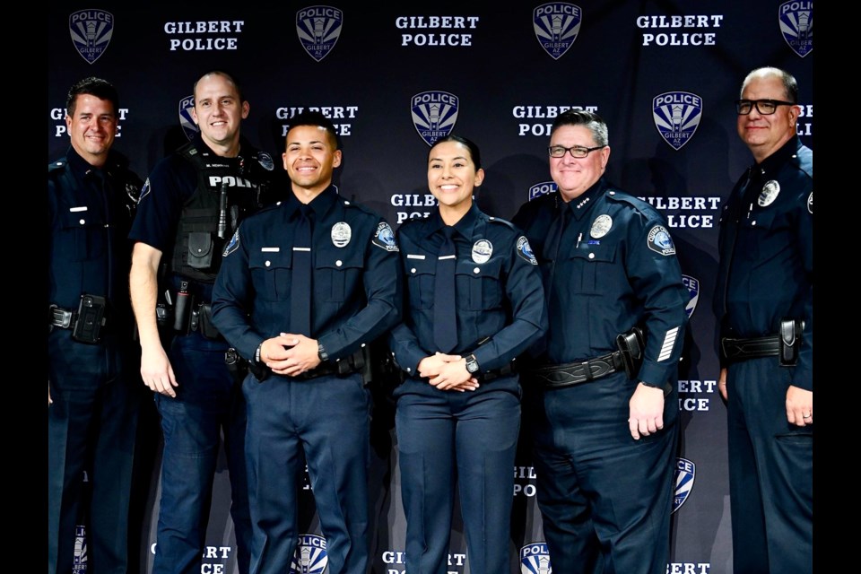 The Queen Creek Police Department is excited to welcome two new police officers to the growing department, Erica Vazquez and Zachary Akers.