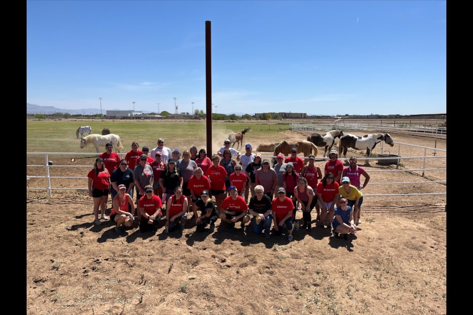Nearly 40 employees from State Farm Insurance recently volunteered to "Paint the Farm" at Canyon State Academy in Queen Creek.