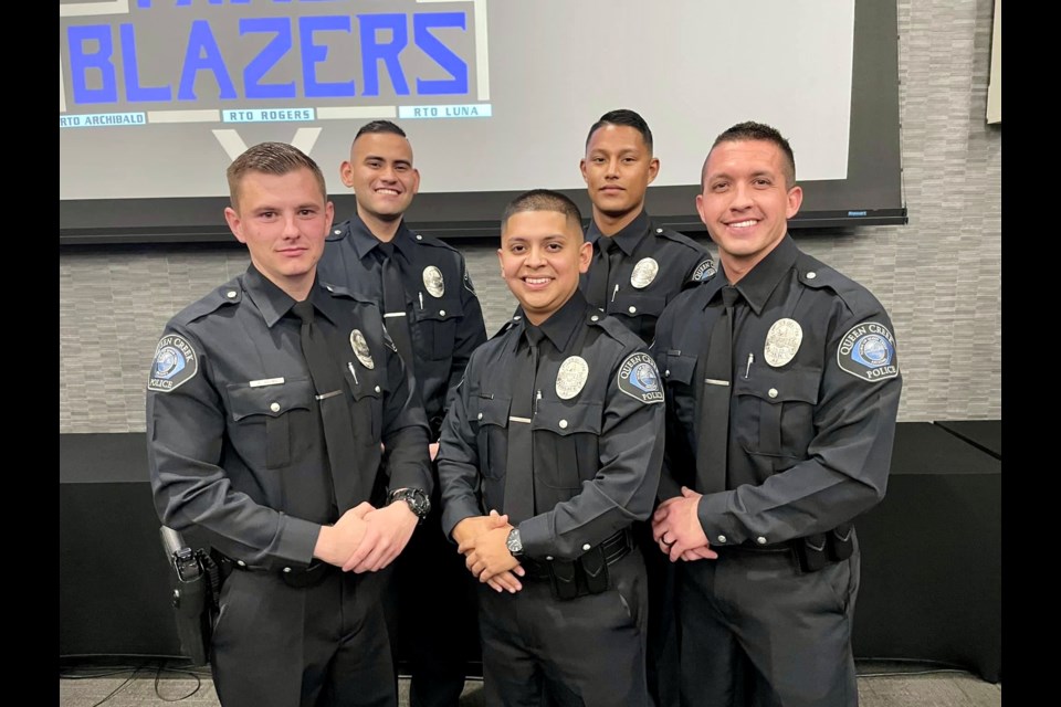 Gilbert Class 1 (the first Gilbert Police Academy) made up of 16 police officers - 11 from Gilbert and five from Queen Creek - graduated on Feb. 11, 2022.