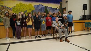 Students from Queen Creek's Desert Mountain Elementary received a special visit this National Pearl Harbor Remembrance Day from local World Ward II veteran and Pearl Harbor survivor, Jack Holder.