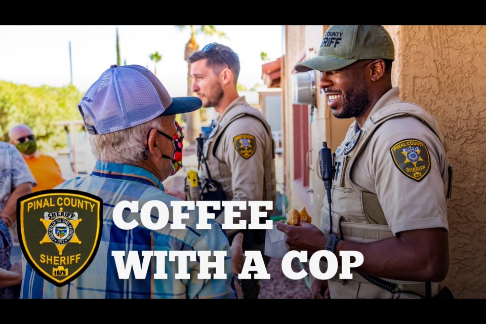 Pinal County Sheriff's Office deputies will be at Starbucks for Coffee with a Cop on Monday, Nov. 8, 2021. 