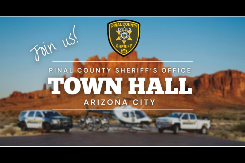 Pinal County Sheriff Mark Lamb will be at a town hall meeting at the Arizona City Sheriff Substation on Nov. 15, 2021.