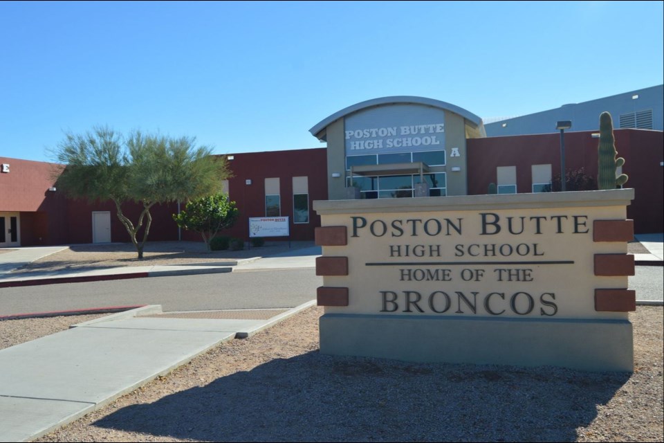Poston Butte High School, which opened in 2009, is located in San Tan Valley at 32375 N. Gantzel Road. It's part of the Florence Unified School District.
