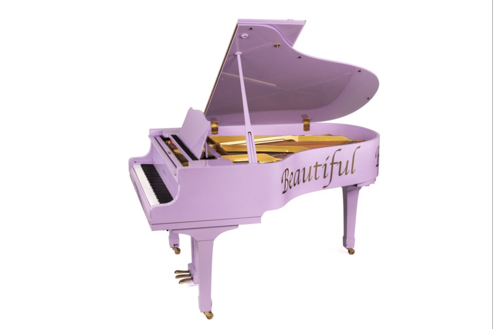 Prince's iconic purple piano, which he regularly danced atop of during live performances, is one of the celebrity pieces featured in the Rediscover Treasures exhibit. Loan courtesy of The Estate of Prince Rogers Nelson and Paisley Park.