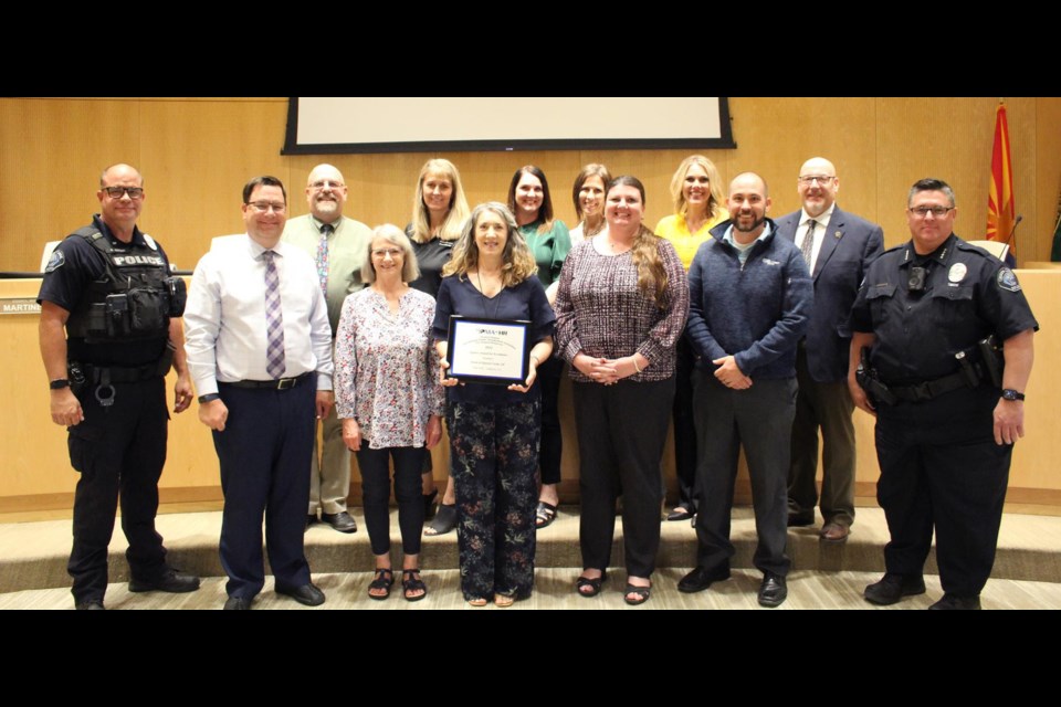 At the May 18 meeting, the Queen Creek Town Council accepted two awards, the Agency Award from the Western Region International Public Management Association for Human Resources (IPMA-HR) and the Impact Award from Vitalant.