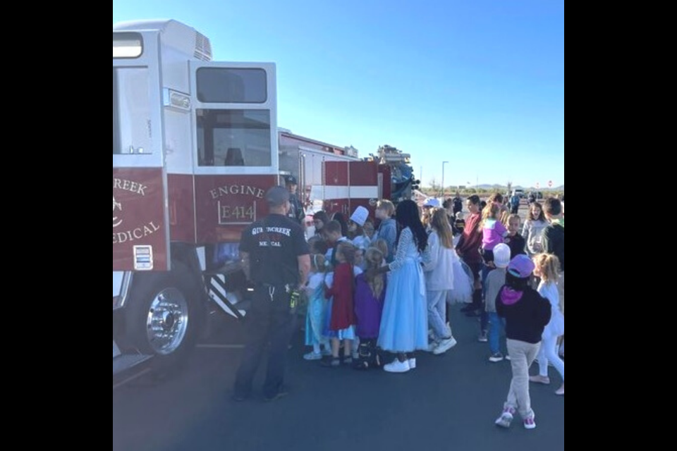 As part of the "College and Career Readiness" curriculum, students from preschool to 12th grade attend Career Days at their schools each year.