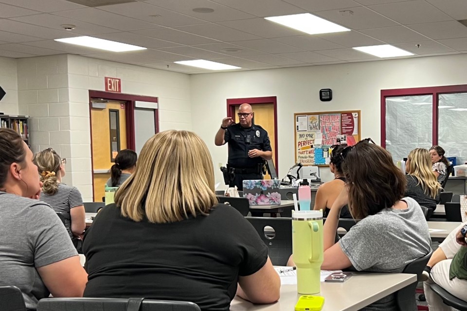 The Queen Creek Police Department has partnered with the Queen Creek Unified School District to provide presentations to promote safety and security within district schools.