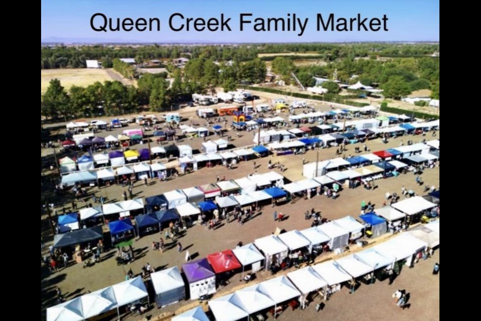 The Queen Creek Family Market is back at Schnepf Farms this weekend.