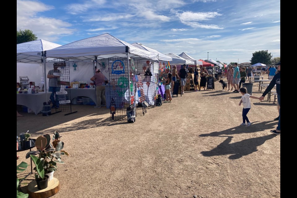 The Queen Creek Family Market is back at Schnepf Farms this weekend.