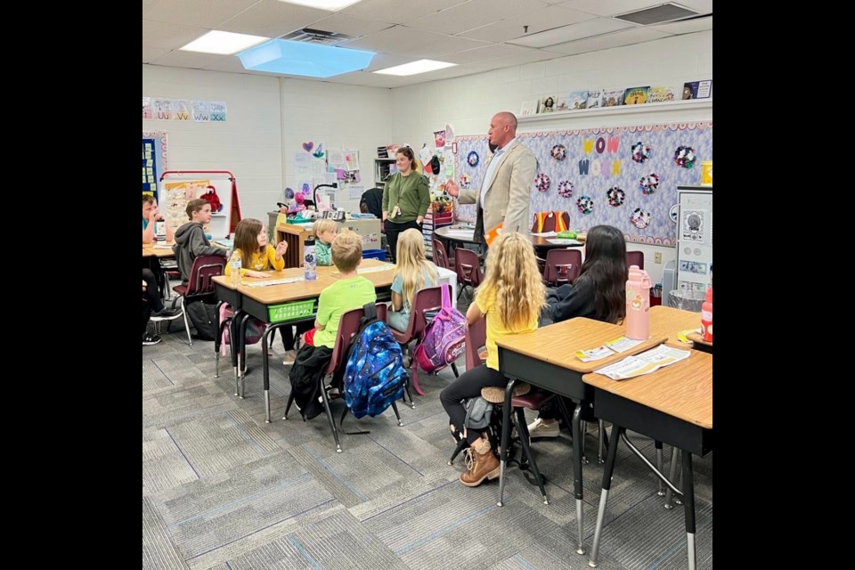 Queen Creek Unified School District Superintendent Dr. Perry Berry helped students celebrate Read Across America Day and Dr. Seuss' birthday March 2, 2023.