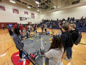 Students and teachers from across the state met in Queen Creek at Newell Barney Junior High School (NBJHS) earlier this month for a robotics competition. The NBJH Robotics Club competed alongside 35 teams during the Robotics Education and Competition Foundation event.