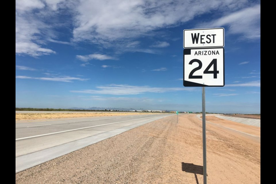 The Arizona Department of Transportation extended State Route 24 another four miles between Williams Field Road and Ironwood Drive along the Maricopa and Pinal county line Aug. 11, 2022.