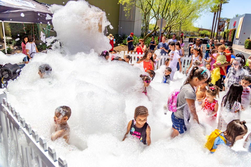 This Saturday, June 4, 2022, from 10:30 a.m. to 12:30 p.m., Rainbow Bubble Bash is back at Tempe Marketplace for the fifth year. Experience rainbow-filled bubble stations –where kids can make their own bubble wands, learn about the science behind bubbles and play among billions of bubbles.