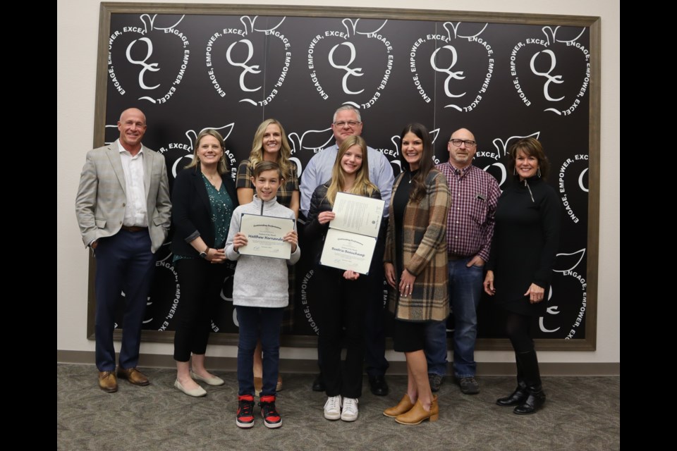 The Queen Creek Unified School District recently recognized its January students and employees of the month that are from Silver Valley Elementary School.