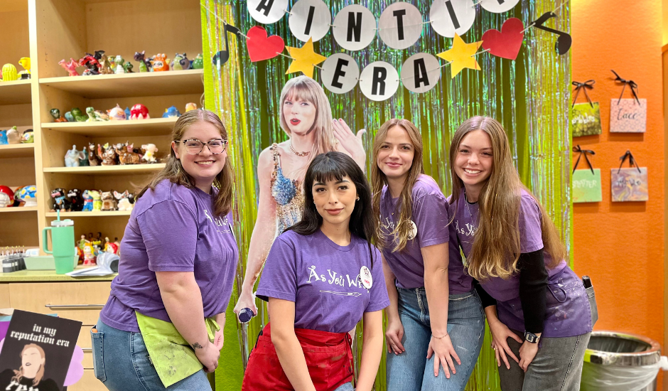 On April 25, 2024, As You Wish Pottery is hosting a Swiftie Paint Night from 6 to 9 p.m. at all seven of their Valley locations, including Queen Creek.