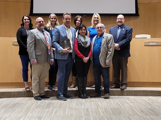 Outgoing Public Works and Capital Improvement Project Director Troy White was recognized at the Dec. 1, 2021 Town Council meeting as he retires from the Town of Queen Creek after 16 years.