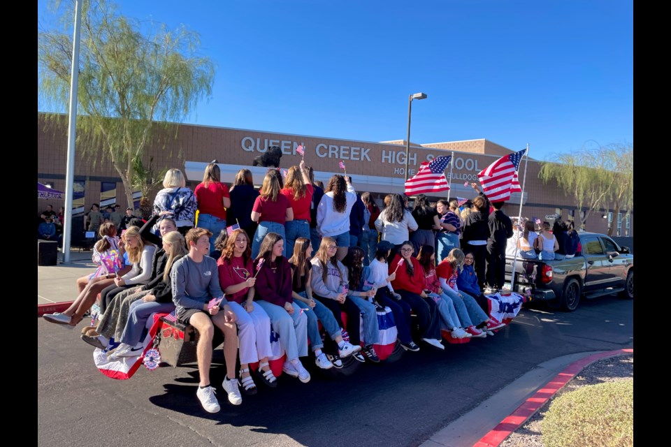 In observance of Veterans Day during the second week of November, QCUSD demonstrates its deep appreciation for veterans by taking time to celebrate and give thanks by holding ceremonies, assemblies and parades.