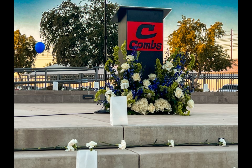 In light of the devastating impact felt by the loss of Preston Lord, a candlelight vigil was held in the Combs High School courtyard on Nov. 9, 2023 for students, families and community members to gather and honor Preston’s memory.