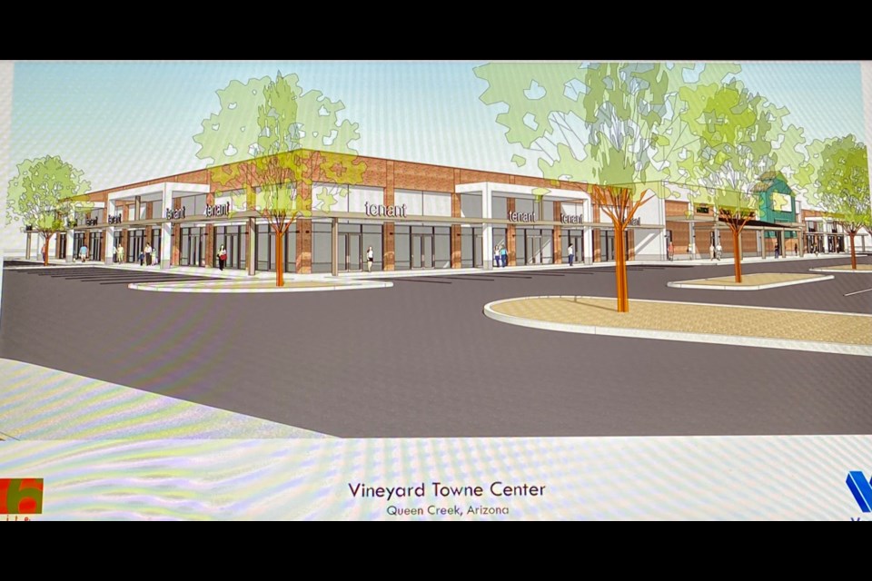 Vineyard Towne Center in Queen Creek rendering.