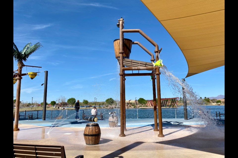 Many residents like to beat the heat in Queen Creek at the Mansel Carter Oasis Park Splash Pad.