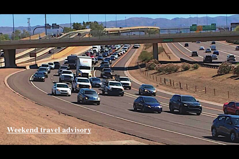 Improvement projects will require weekend closures or lane restrictions along stretches of Phoenix-area freeways, including eastbound U.S. 60 near Interstate 10.