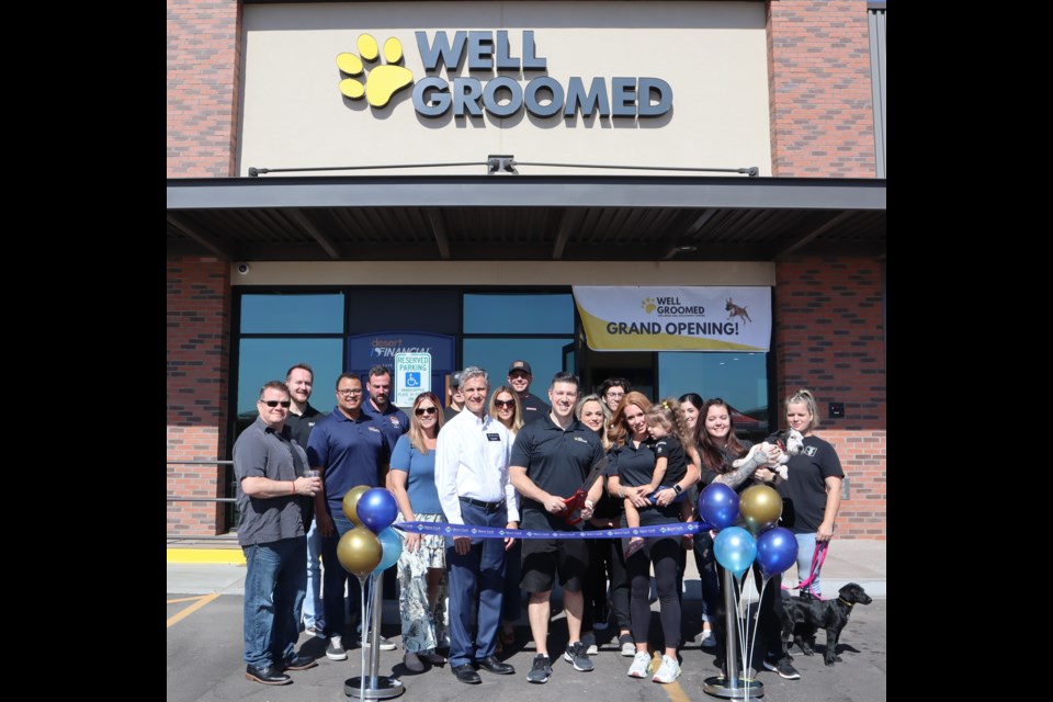 Well Groomed Pets celebrated its grand opening in Queen Creek on April 26, 2024 with a Queen Creek Chamber of Commerce ribbon cutting with owners and Queen Creek residents Paul and Ashly Giordano.