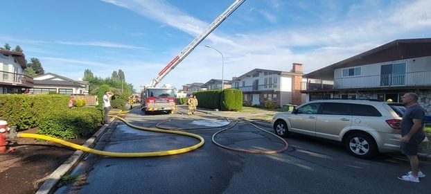 Around 8 fire trucks and 27 firefighters were at the scene of a blaze in south Richmond