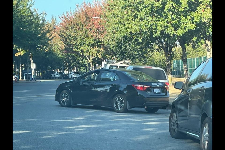 One of the many driving schools using Dover Crescent last week when the Richmond News was there to observe the alleged chaos