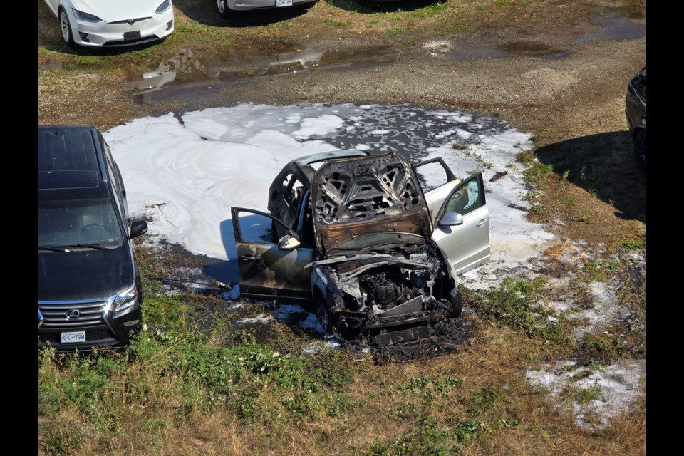 A car was completely destroyed by a fire that happened in Richmond on Sunday, Aug. 24.