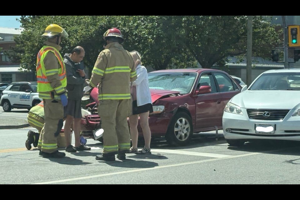 Lane closures on Cambie Road in Richmond due to vehicle accident.