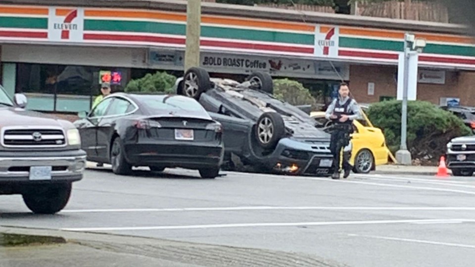 richmond-flipped-car