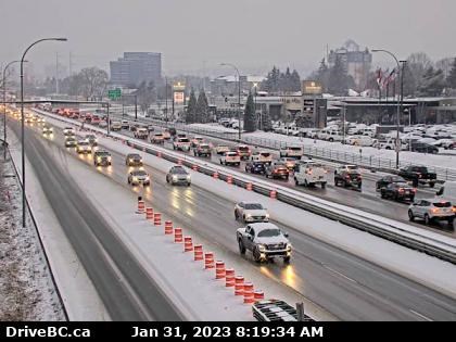 There are reports of several spun-out vehicles on Highway 99 and Highway 91 in Richmond