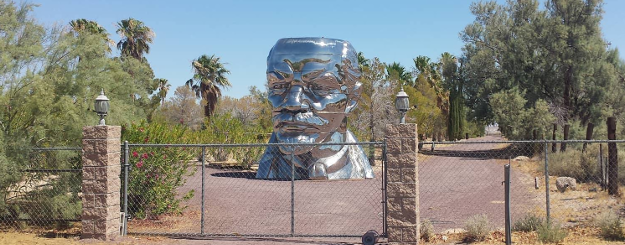 Lenin, without Miss Mao, in its last known location, in the Mojave Desert in California.