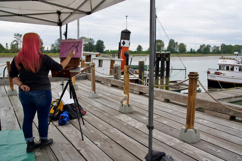 On Sept. 4, artists raced against the clock as they paint at one of the 35 locations assigned to them at random along the waterfront from London Farm to Garry Point Park.