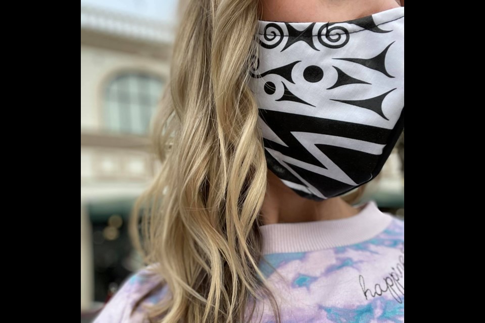 Indigenous artist Debra Sparrow designed a mask for McArthurGlen shoppers on March 8.