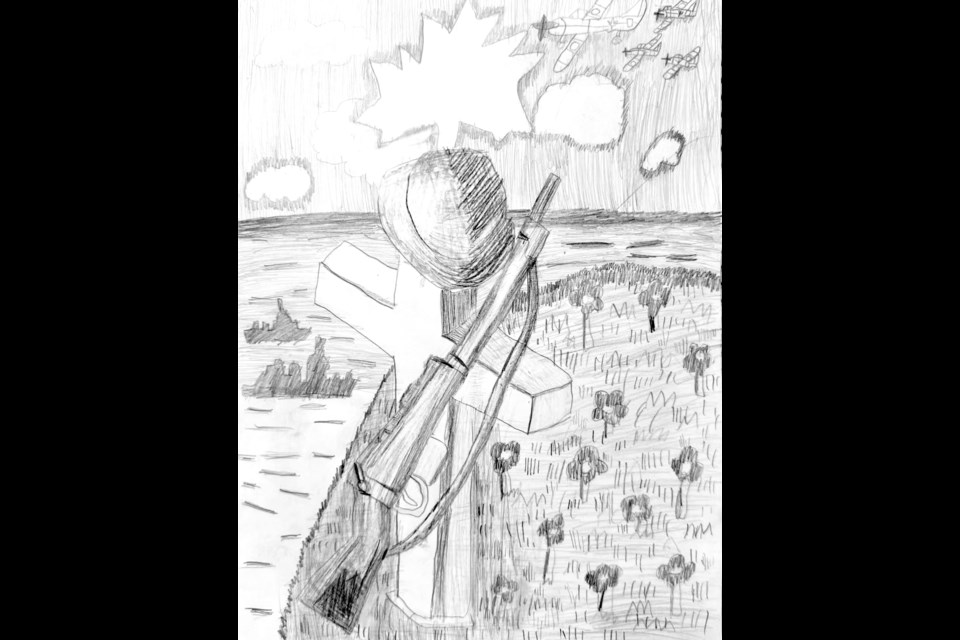 Richmond artist Quentin Li's award-winning black and white poster design.