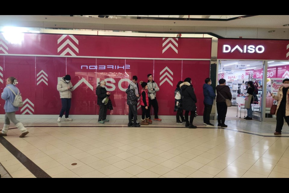 Long lines were spotted at Lansdowne Centre on Saturday afternoon.
