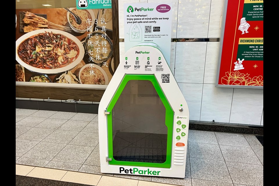 Richmond shoppers can now "park" their dogs in a smart kennel at Lansdowne Centre.