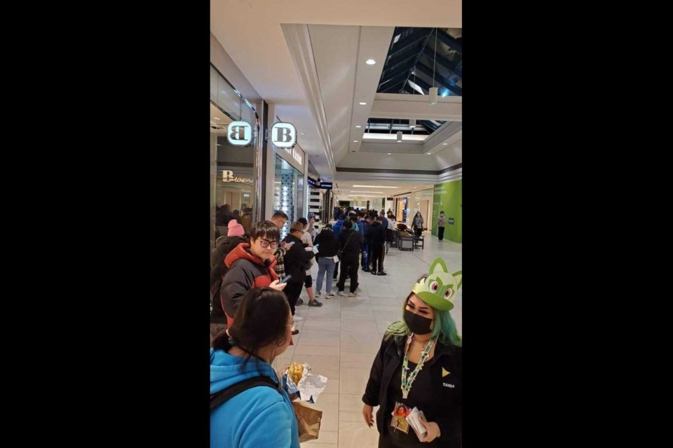 Long lines were spotted in Richmond Centre on Thursday night for the latest Pokémon games.