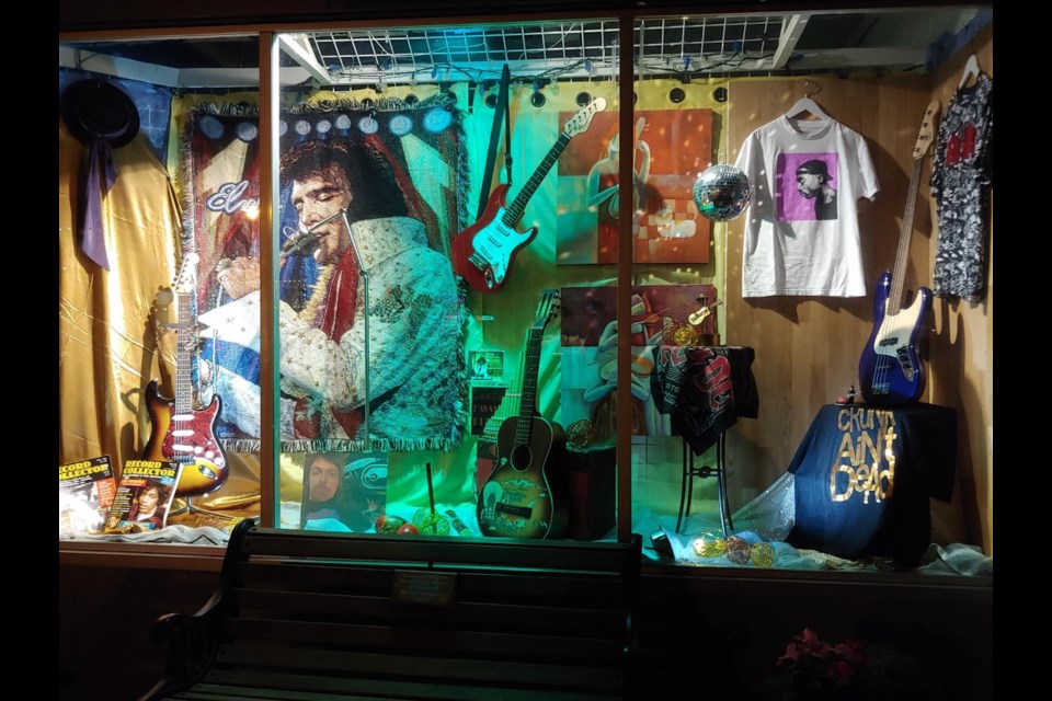 The SOS Children's Village Thrift Store has dedicated its window display to the late Lisa Marie Presley
