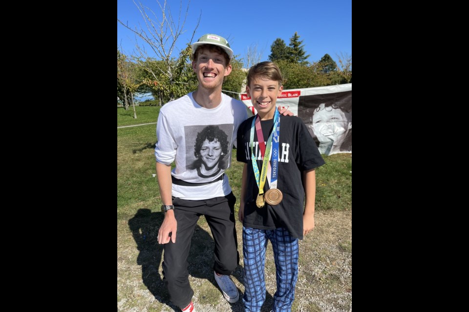 Richmond's Olympic bronze medallist Evan Dunfee came out to support his city's Terry Fox Run