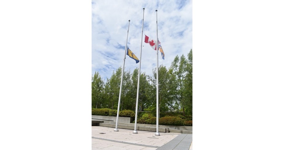 City of Richmond flags lowered 