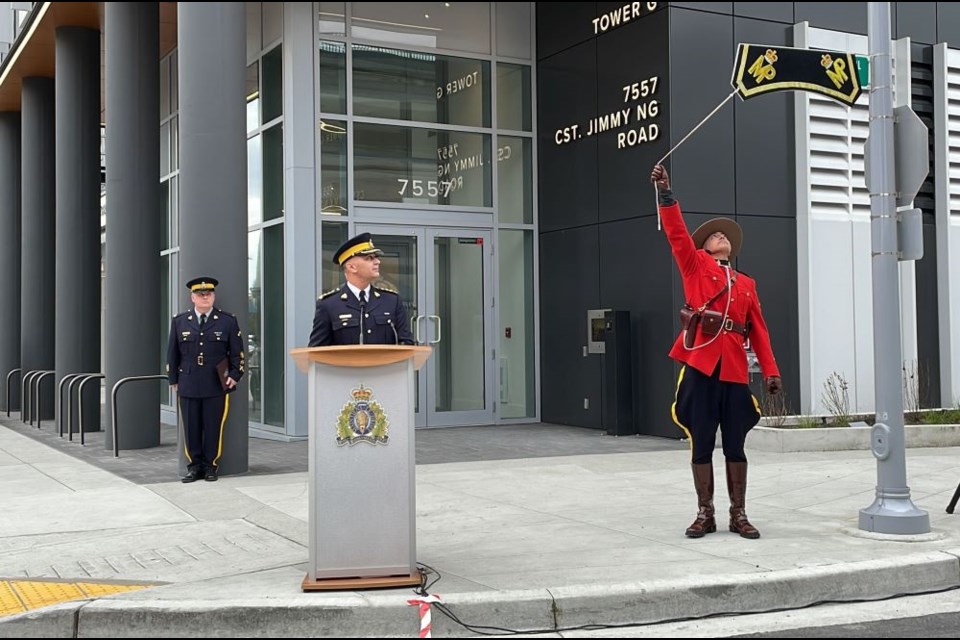 A ceremony was held Thursday to unveil two streets named after a Richmond RCMP officer who was killed in the line of duty.