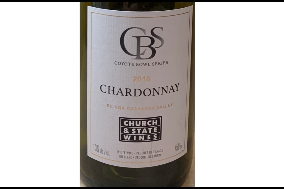 An excellent Church & State Chardonnay: delicious with barbecued sockeye!