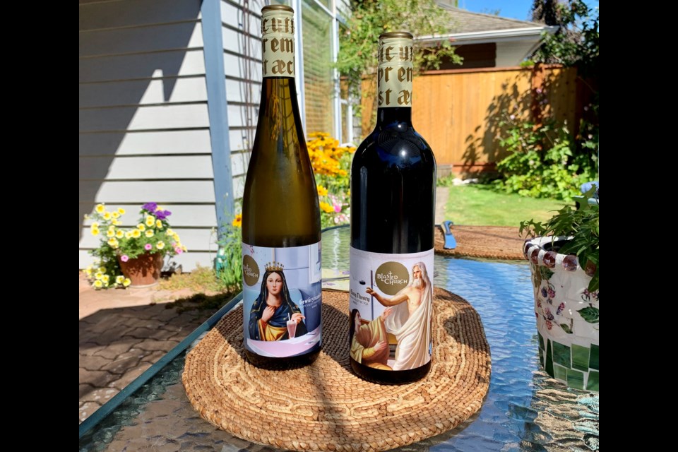 Blasted Church’s Gewurztraminer and Big Bang Theory are two highly recommended wines available at Brighouse BC Liquor Store