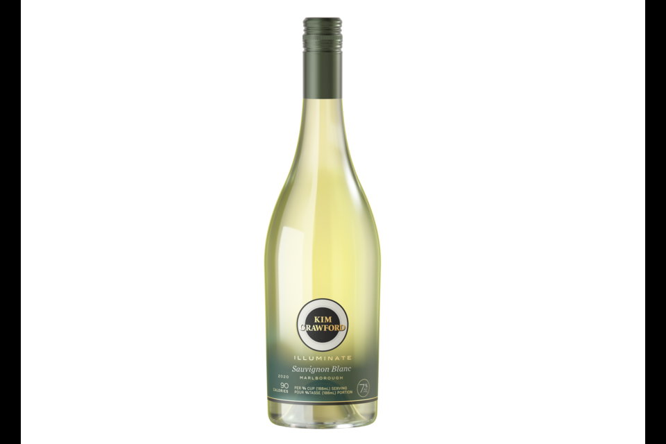 The Kim Crawford Sauvignon Blanc Illuminate from New Zealand has only 7 per cent alcohol calories per 5 mL serving. almost half the calories of Kim Crawford’s regular 13 per cent bottling. 