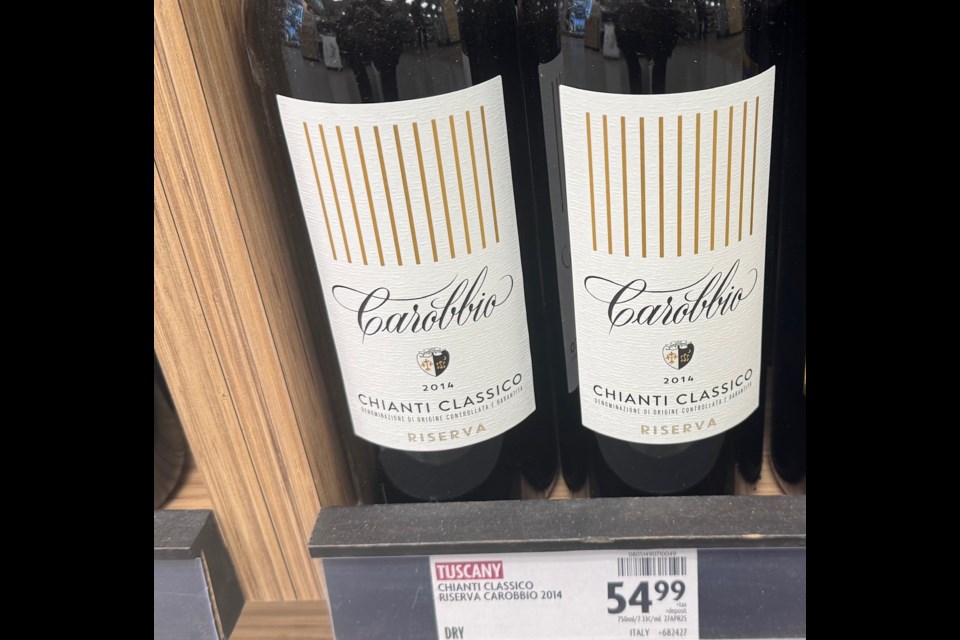 One of Tony’s current top picks at BC Liquor Stores in the Carobbio 2014 Chianti Classico Riserva
