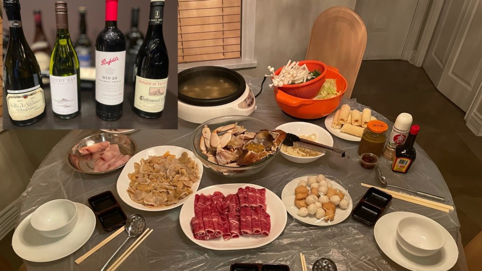 Hot Pot and wines