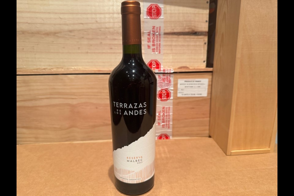Terrazas De Los Andes Reserva Malbec is the wine Tony plans to enjoy on Malbec World Day.