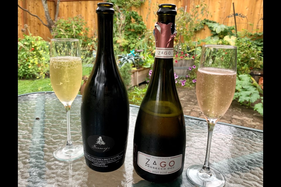 The delicious Los Bermejos Malvasia Volcanica Brut Nature and the tasty Zago Prosecco Rosé are new to BC stores.